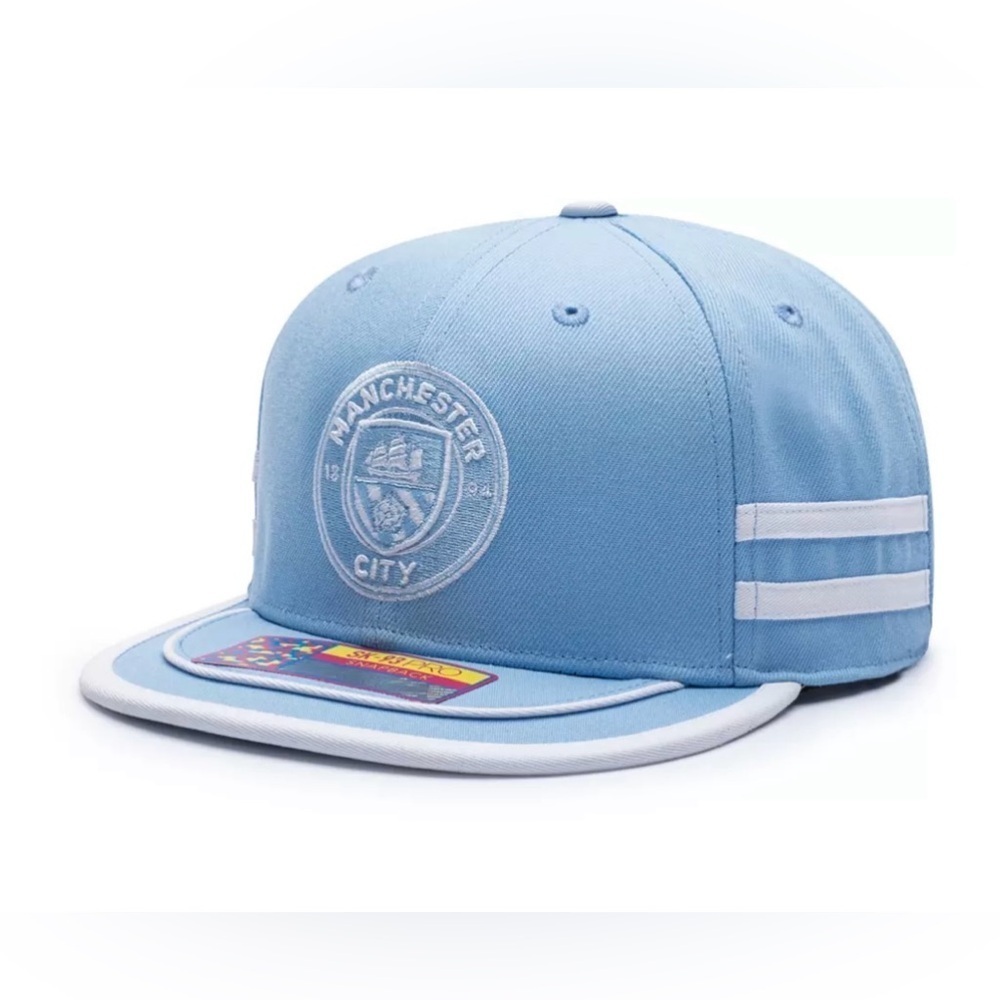 Fan Ink Manchester City Light Blue Snapback Hat One Size - Picture 5 of 5